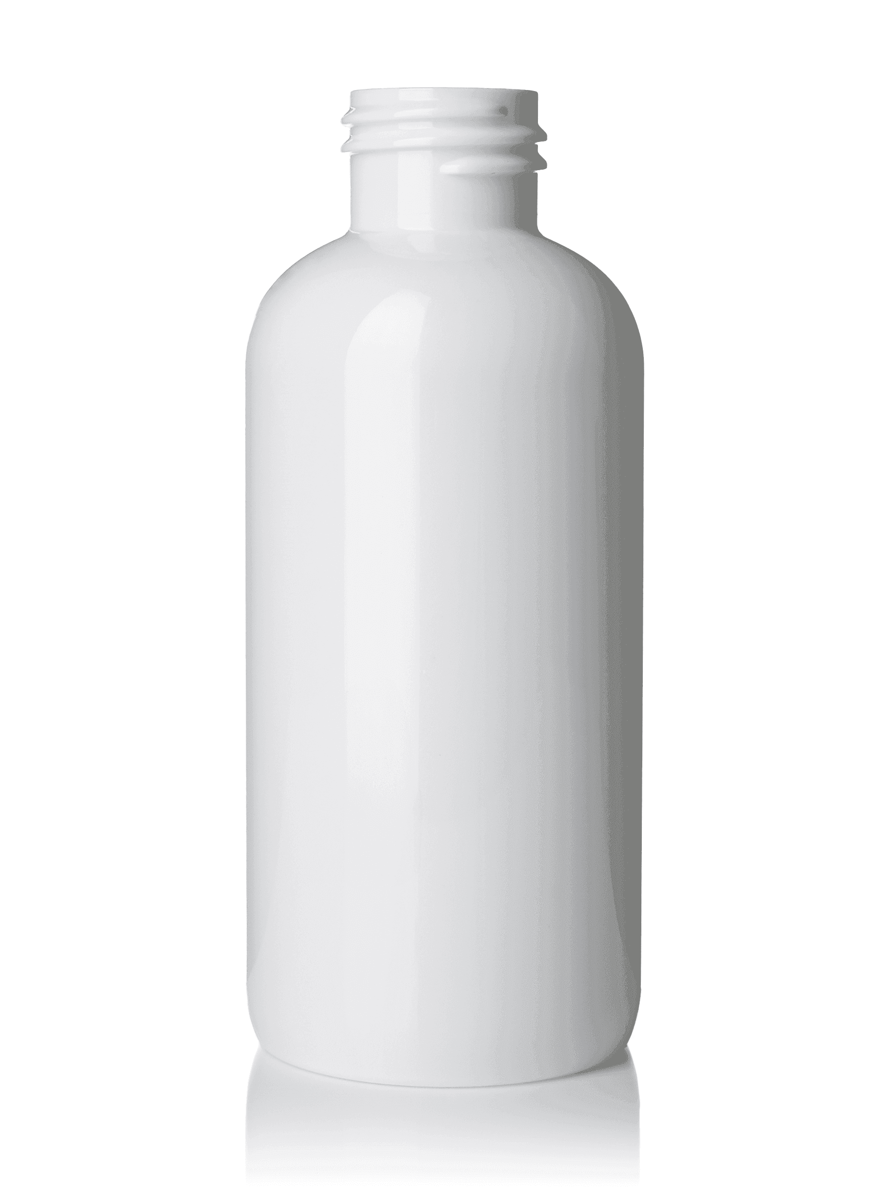 White plastic bottle with narrow neck for energy drinks or performance beverages